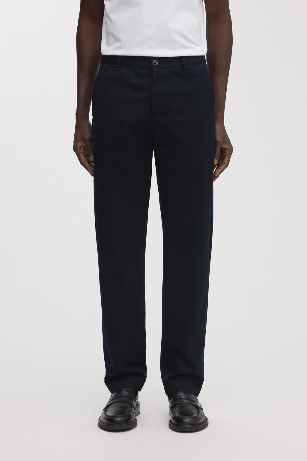 Dunkelblaue Hose aus Baumwoll-Twill