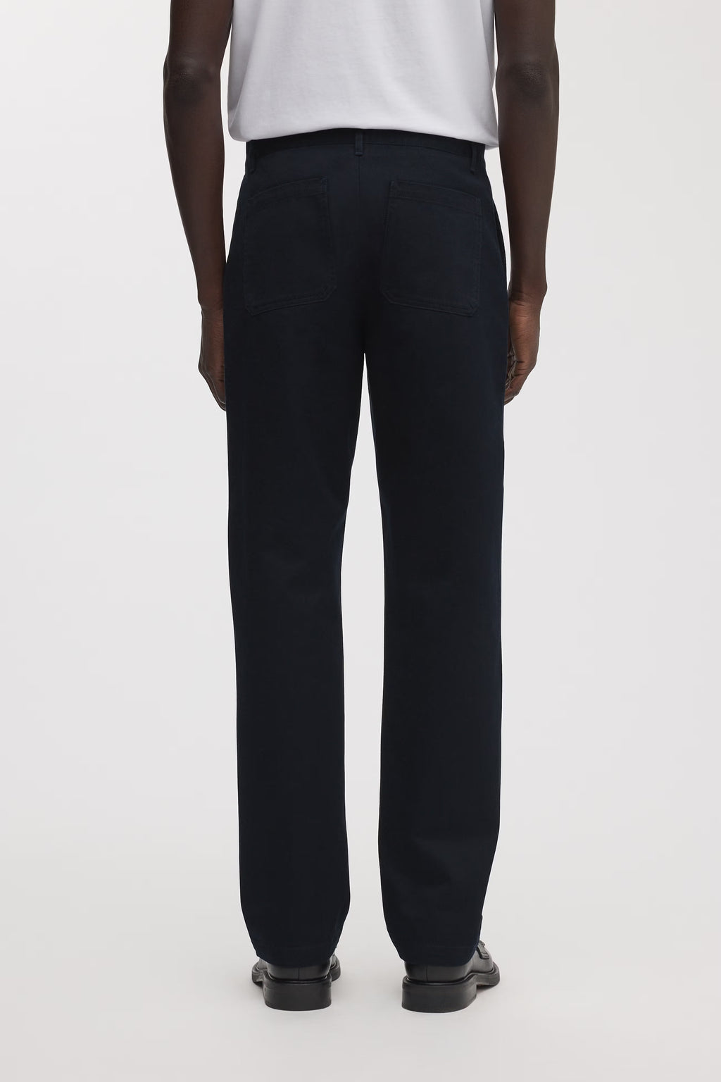 Dunkelblaue Hose aus Baumwoll-Twill