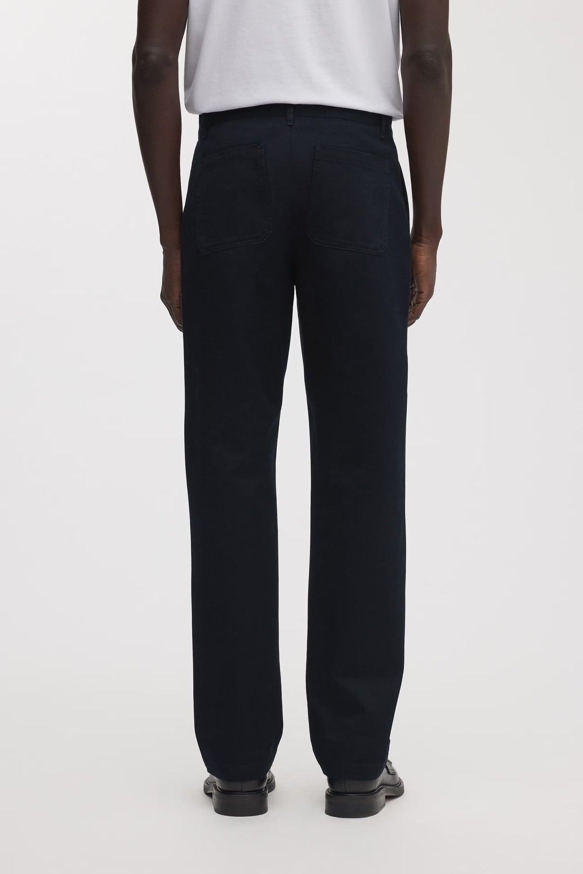 Dunkelblaue Hose aus Baumwoll-Twill