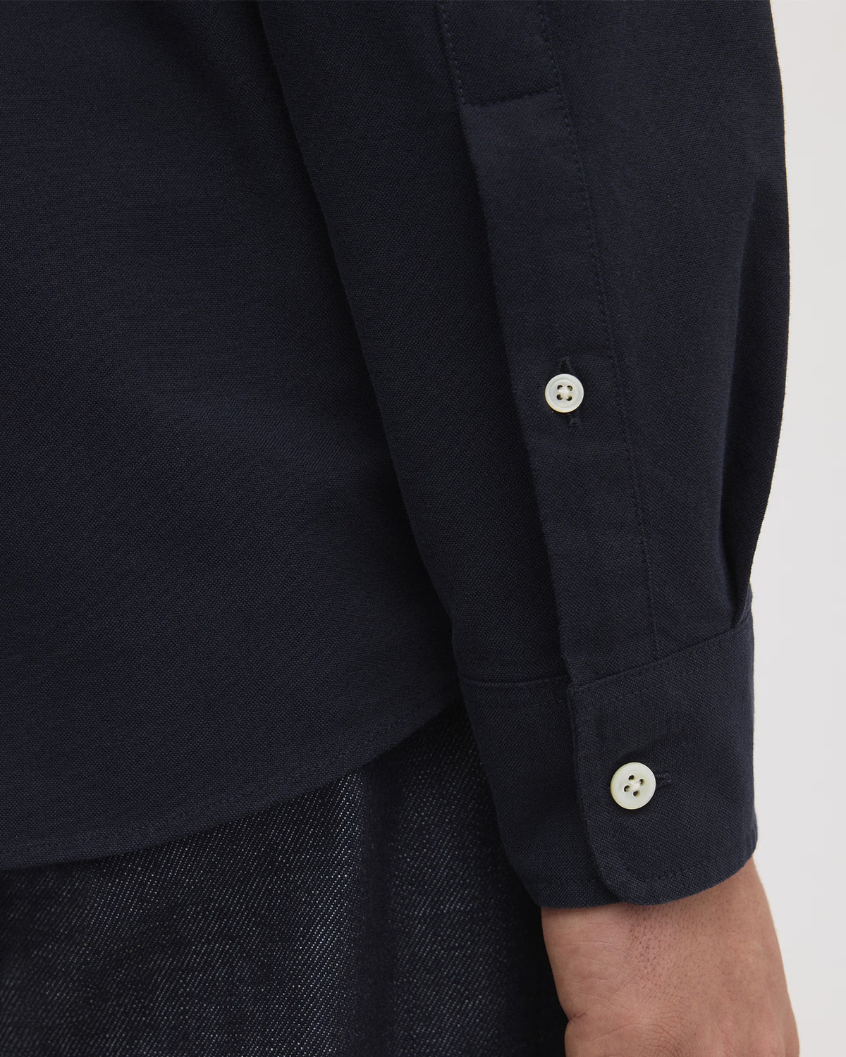 Schwarzes Oxford-Hemd